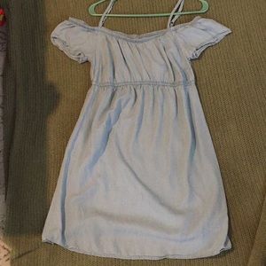 Chambray off shoulder dress